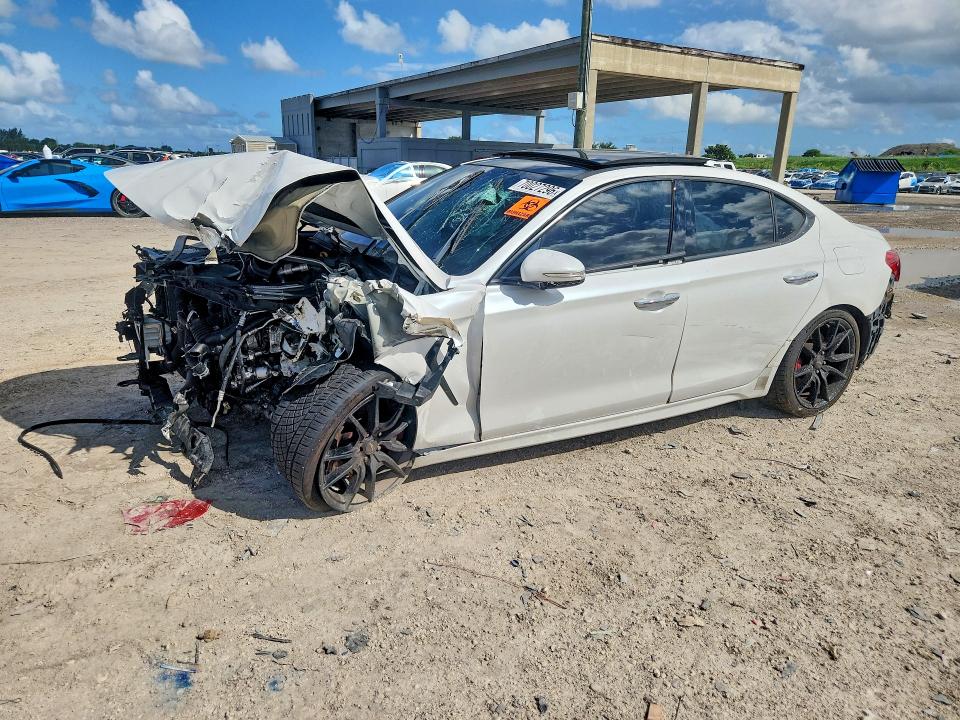 Photo 1 from auction – 2021 GENESIS G70 with VIN KMTG74LEXMU073336