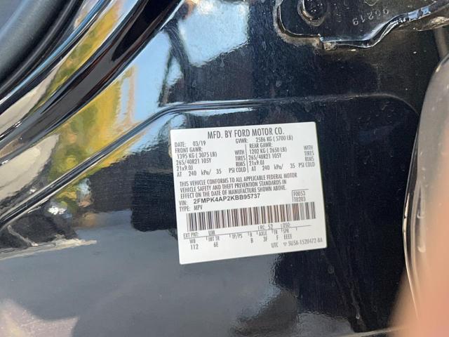 Снимка 10 от търг – 2019 FORD EDGE с VIN 2FMPK4AP2KBB95737