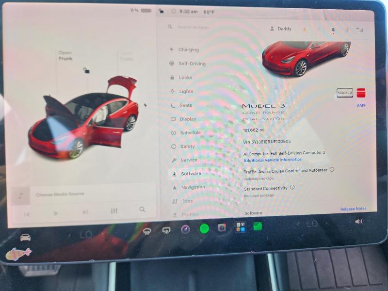 Photo 9 from auction – 2018 TESLA MODEL 3 with VIN 5YJ3E1EB1JF100805