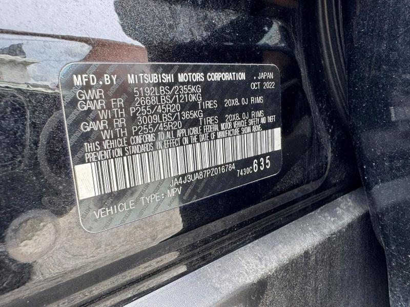 Photo 10 from auction – 2023 MITSUBISHI OUTLANDER with VIN JA4J3UA87PZ016784