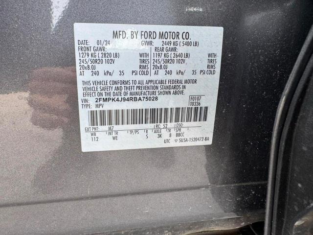 Zdjęcie 10 z aukcji – 2024 FORD EDGE z VIN 2FMPK4J94RBA75028
