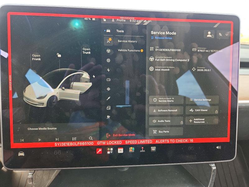Фото 9 с аукциона – 2020 TESLA MODEL 3 с VIN 5YJ3E1EB0LF665100