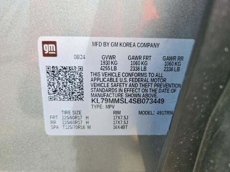 Photo 14 from auction – 2025 CHEVROLET TRAILBLAZER with VIN KL79MMSL4SB073449