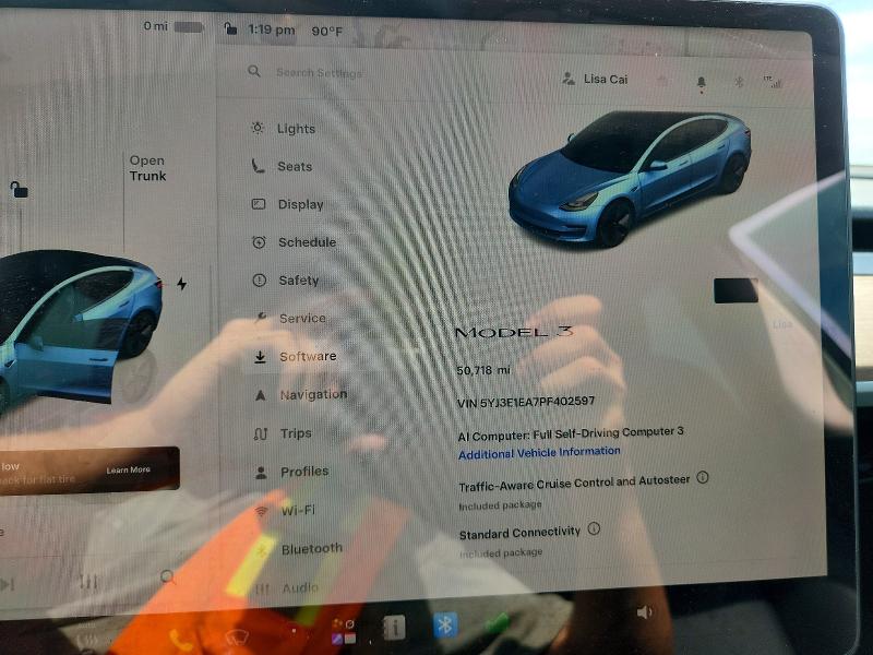 Photo 9 from auction – 2023 TESLA MODEL 3 with VIN 5YJ3E1EA7PF402597