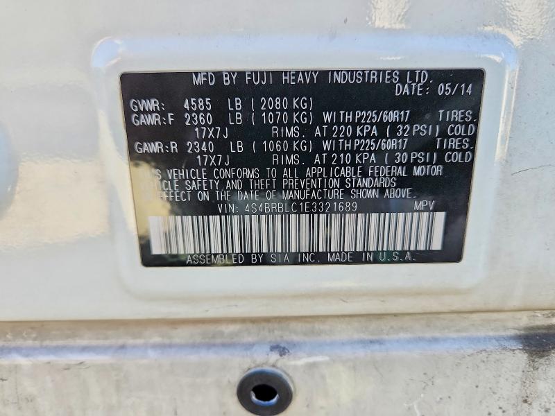 Foto 14 de la subasta – 2014 SUBARU OUTBACK con VIN 4S4BRBLC1E3321689