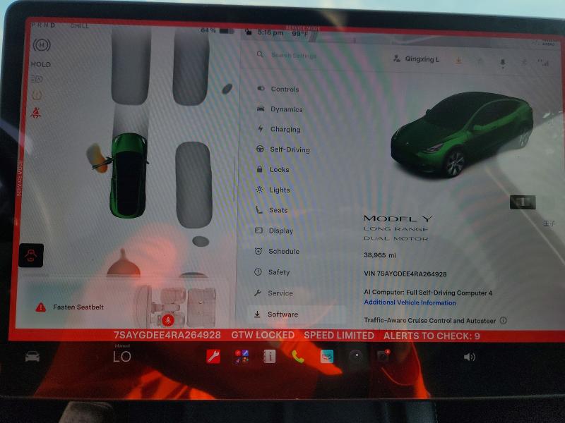 صورة رقم 9 من المزاد - 2024 TESLA MODEL Y مع VIN 7SAYGDEE4RA264928