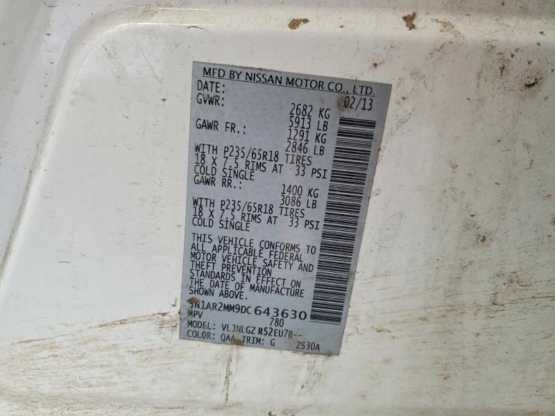 Photo 14 from auction – 2013 NISSAN PATHFINDER with VIN 5N1AR2MM9DC643630