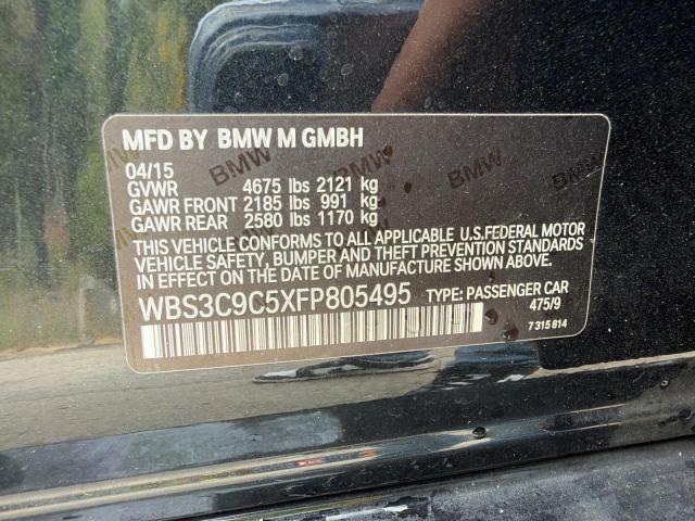 Photo 10 from auction – 2015 BMW M3 with VIN WBS3C9C5XFP805495