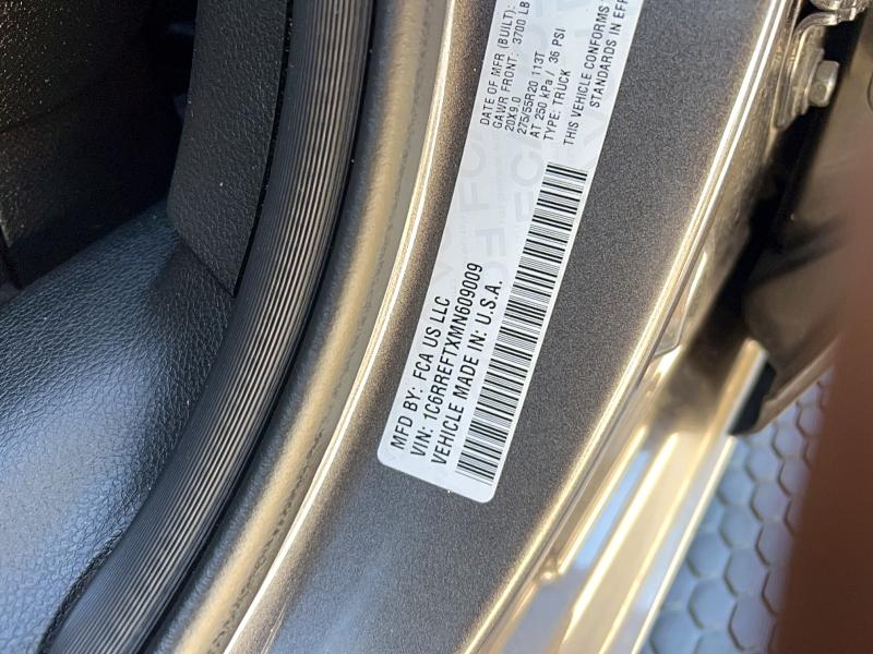 Photo 10 from auction – 2021 RAM 1500 with VIN 1C6RREFTXMN609009