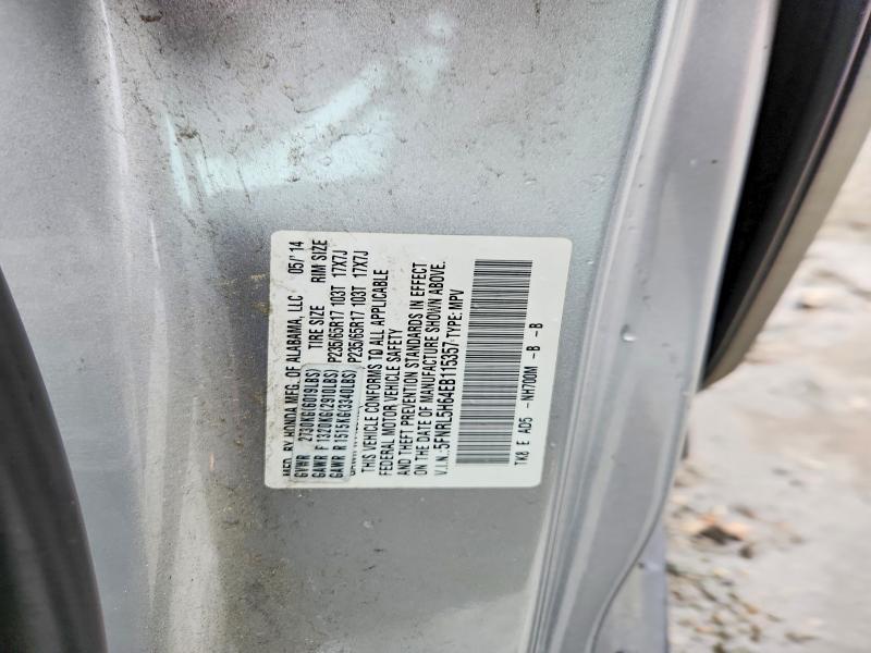 Photo 14 from auction – 2014 HONDA ODYSSEY with VIN 5FNRL5H64EB115357