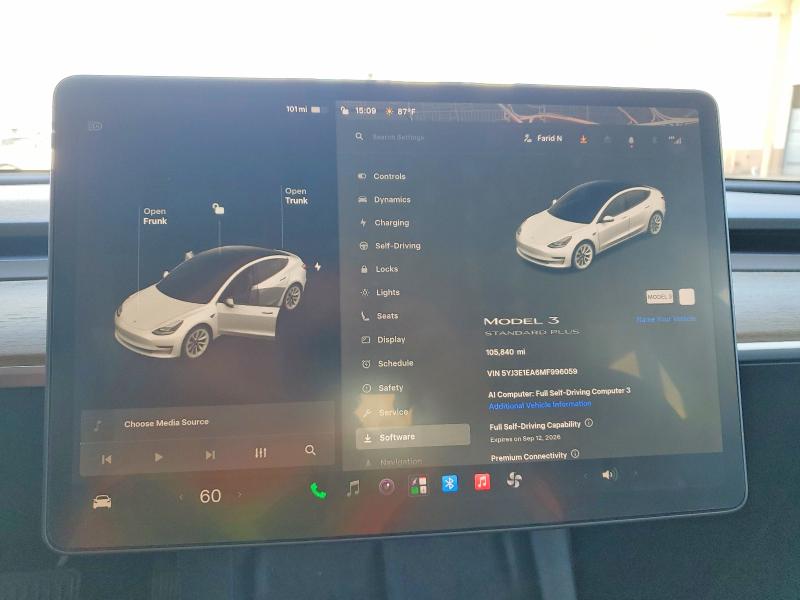 Photo 9 from auction – 2021 TESLA MODEL 3 with VIN 5YJ3E1EA6MF996059