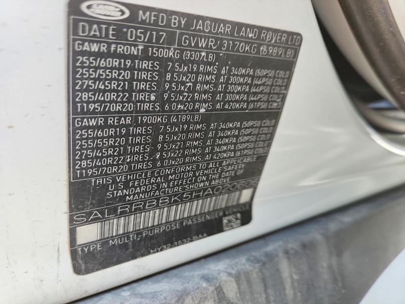 Zdjęcie 14 z aukcji – 2017 LAND ROVER DISCOVERY z VIN SALRRBBK5HA020606