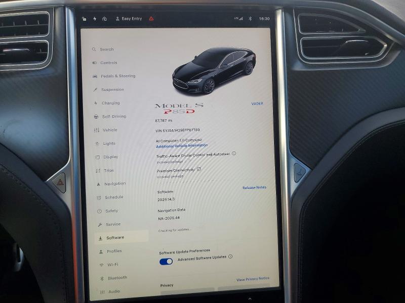 صورة رقم 9 من المزاد - 2014 TESLA MODEL S مع VIN 5YJSA1H29EFP67789