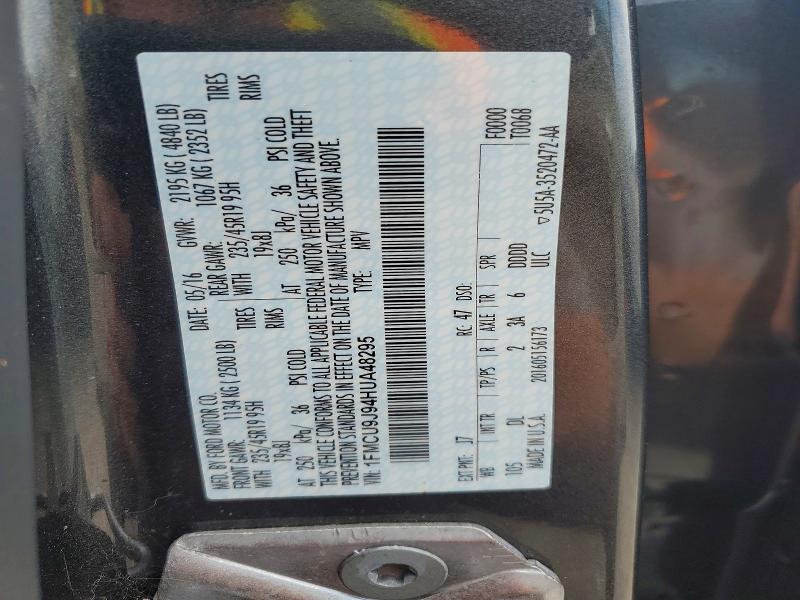 Фото 14 с аукциона – 2017 FORD ESCAPE с VIN 1FMCU9J94HUA48295