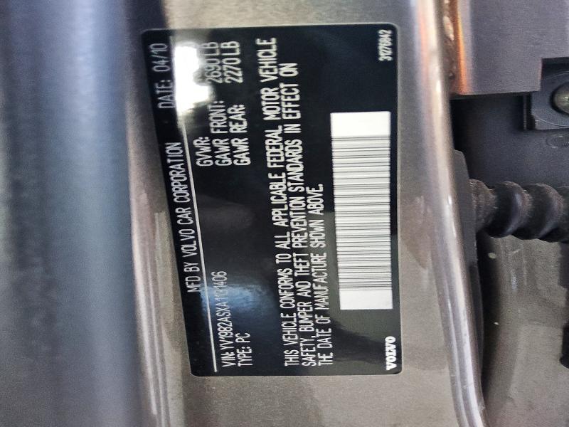 صورة رقم 13 من المزاد - 2010 VOLVO S80 مع VIN YV1982ASXA1131406