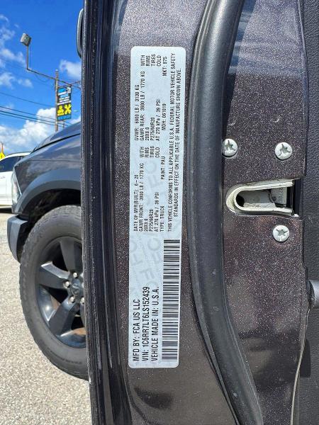 Photo 10 from auction – 2020 RAM 1500 CLASSIC with VIN 1C6RR7LT6LS152439