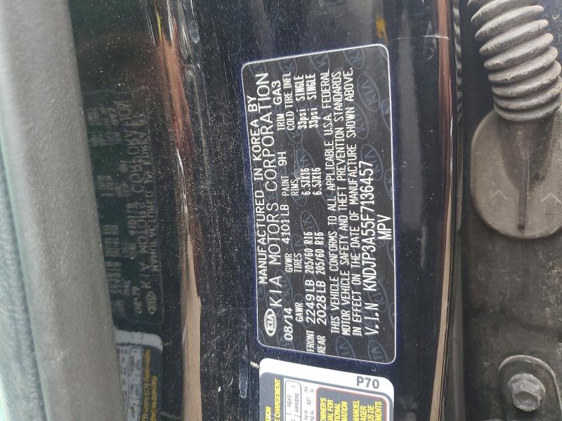 Foto 14 de la subasta – 2015 KIA SOUL con VIN KNDJP3A55F7136457