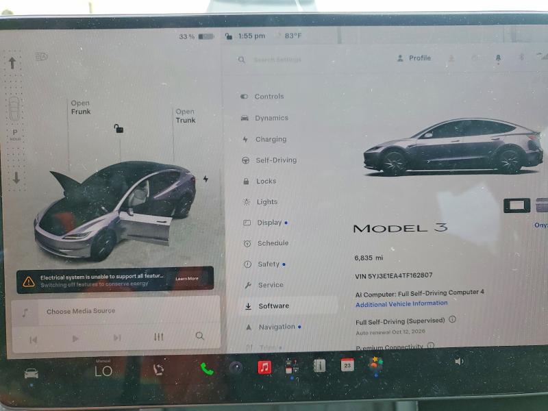 Снимка 9 от търг – 2026 TESLA MODEL 3 с VIN 5YJ3E1EA4TF162807