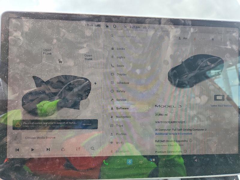 Снимка 9 от търг – 2023 TESLA MODEL 3 с VIN 5YJ3E1EA8PF701211