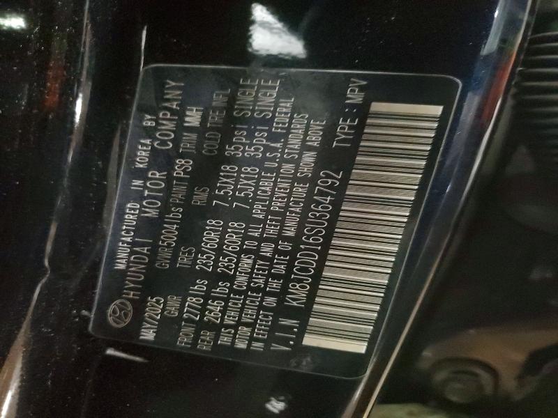 Photo 14 from auction – 2025 HYUNDAI TUCSON with VIN KM8JCDD16SU364792