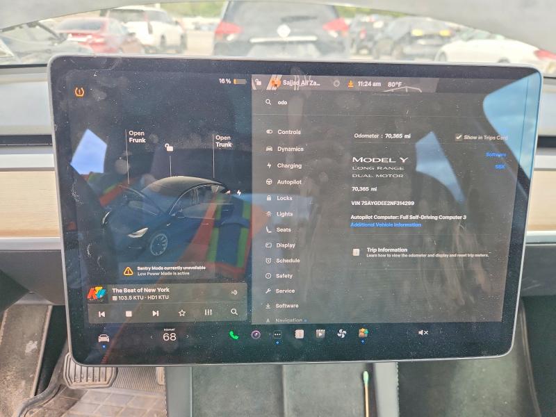 صورة رقم 9 من المزاد - 2022 TESLA MODEL Y مع VIN 7SAYGDEE2NF314299