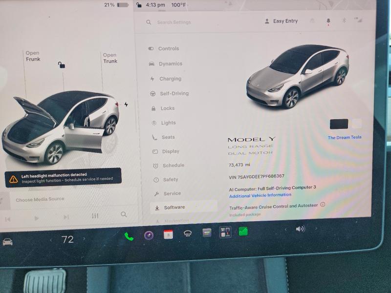 Photo 9 from auction – 2023 TESLA MODEL Y with VIN 7SAYGDEE7PF686367