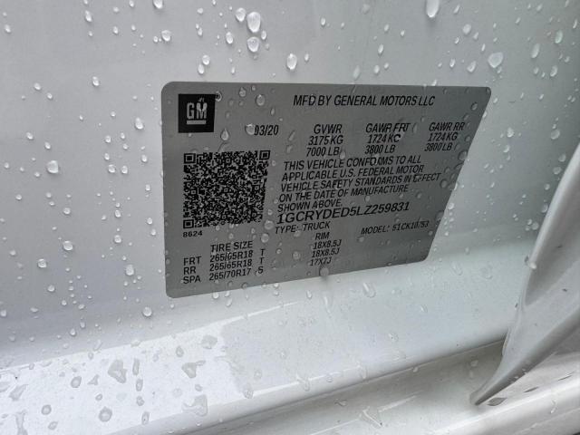 Zdjęcie 12 z aukcji – 2020 CHEVROLET SILVERADO z VIN 1GCRYDED5LZ259831