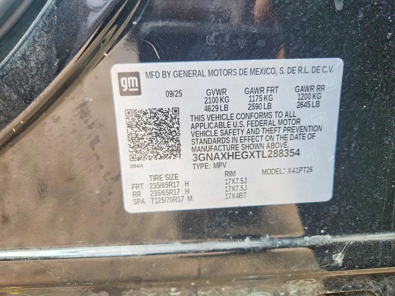 Снимка 14 от търг – 2026 CHEVROLET EQUINOX с VIN 3GNAXHEGXTL288354