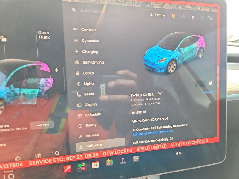 Снимка 9 от търг – 2023 TESLA MODEL  Y с VIN 7SAYGDEE2PA137804