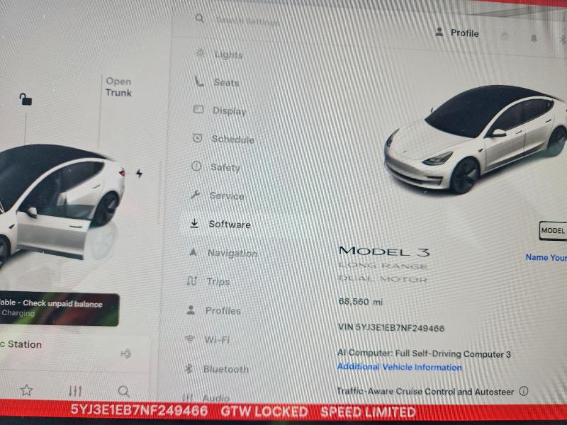 Фото 9 с аукциона – 2022 TESLA MODEL 3 с VIN 5YJ3E1EB7NF249466