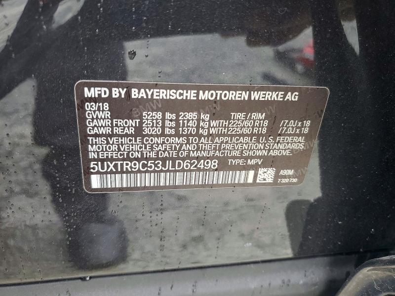 Фото 14 с аукциона – 2018 BMW X3 с VIN 5UXTR9C53JLD62498