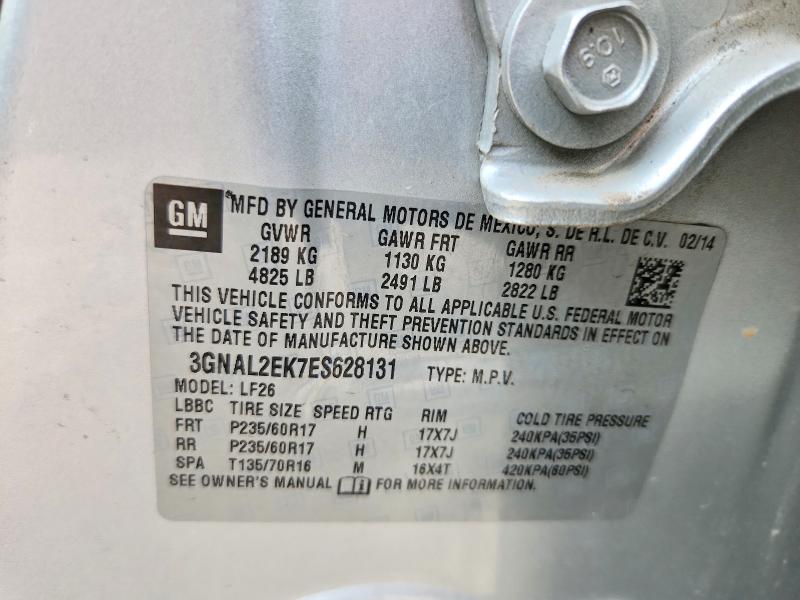 Photo 14 from auction – 2014 CHEVROLET CAPTIVA with VIN 3GNAL2EK7ES628131