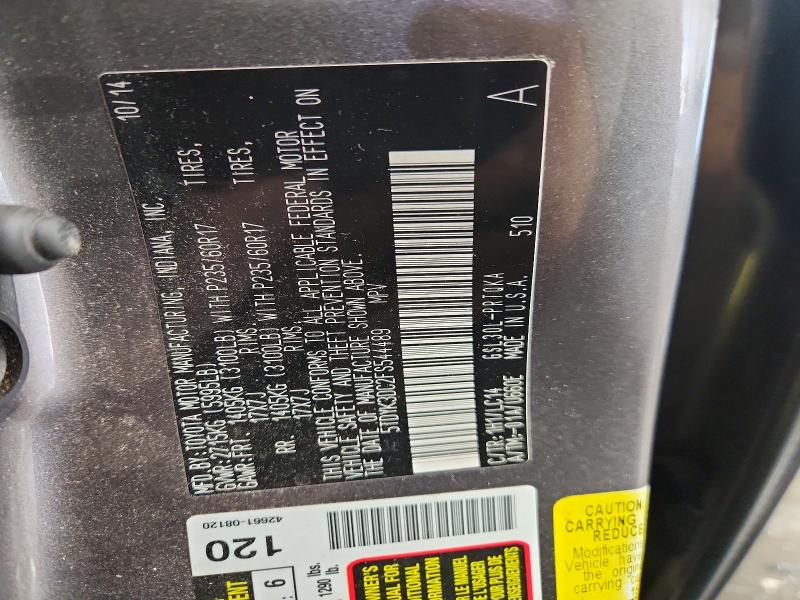 Photo 14 from auction – 2015 TOYOTA SIENNA with VIN 5TDYK3DC2FS544489