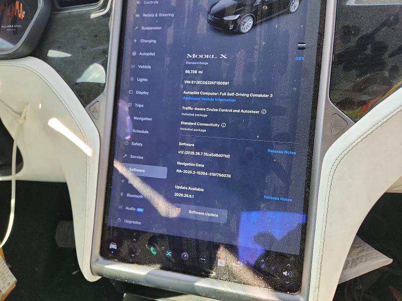 Photo 9 from auction – 2019 TESLA MODEL X with VIN 5YJXCDE22KF180691