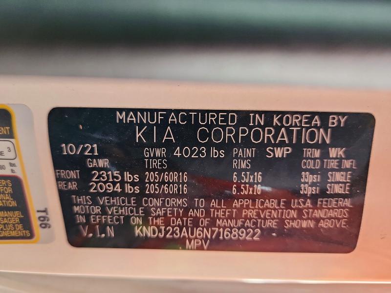 Photo 14 from auction – 2022 KIA SOUL with VIN KNDJ23AU6N7168922