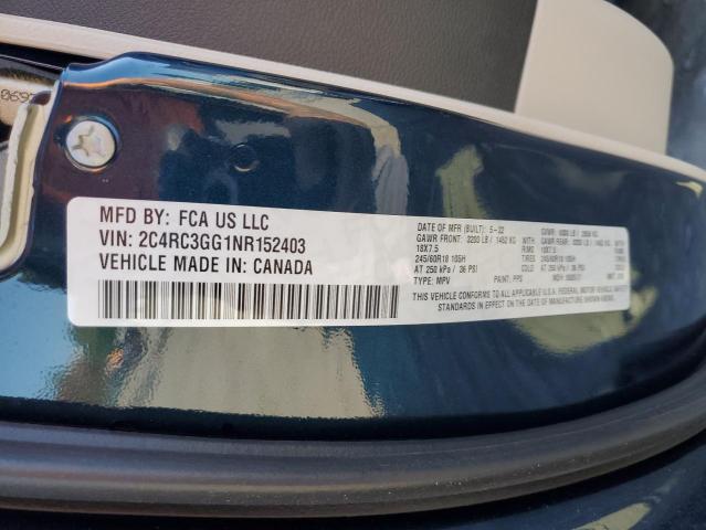 Photo 14 from auction – 2022 CHRYSLER PACIFICA L with VIN 2C4RC3GG1NR152403