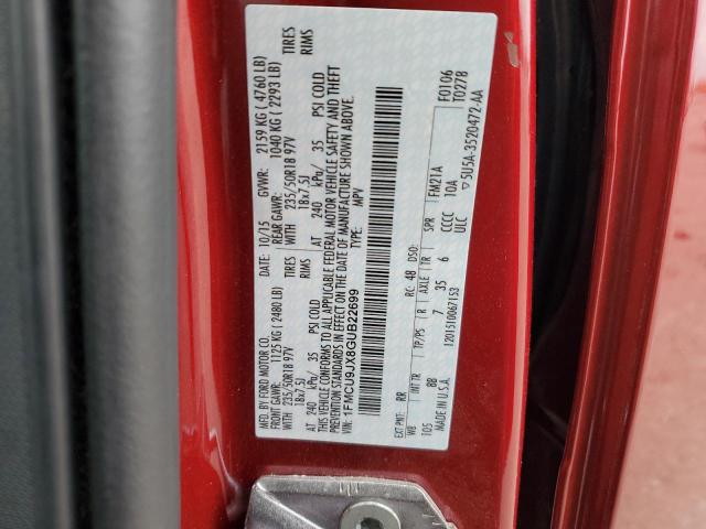 Photo 14 from auction – 2016 FORD ESCAPE TIT with VIN 1FMCU9JX8GUB22699