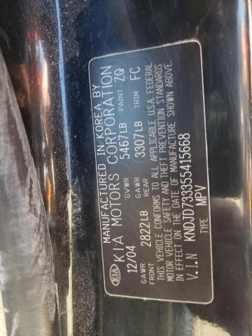 Photo 14 from auction – 2005 KIA SORENTO EX with VIN KNDJD733355415668