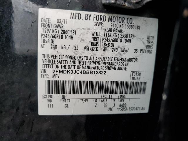 Photo 14 from auction – 2011 FORD EDGE SEL with VIN 2FMDK3JC4BBB12822