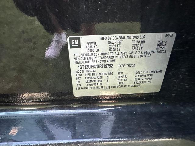 Photo 10 from auction – 2016 GMC SIERRA K25 with VIN 1GT12UE87GF219792