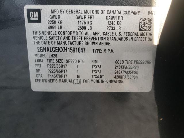 Photo 14 from auction – 2017 CHEVROLET EQUINOX LT with VIN 2GNALCEKXH1591047