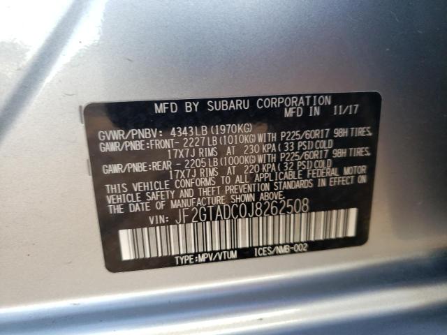 Photo 14 from auction – 2018 SUBARU CROSSTREK with VIN JF2GTADC0J8262508