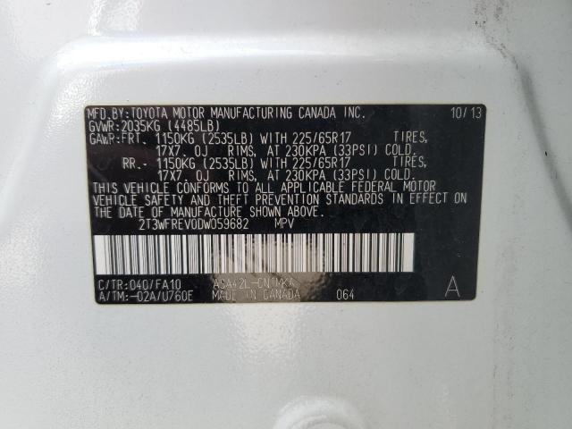 Photo 14 from auction – 2013 TOYOTA RAV4 XLE with VIN 2T3WFREV0DW059682