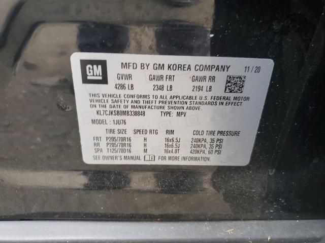 Photo 14 from auction – 2021 CHEVROLET TRAX LS with VIN KL7CJKSB0MB338848