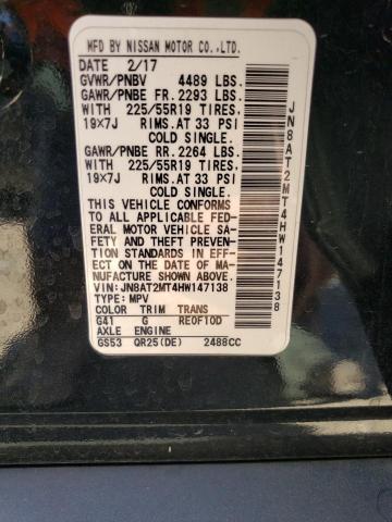 Photo 14 from auction – 2017 NISSAN ROGUE S with VIN JN8AT2MT4HW147138