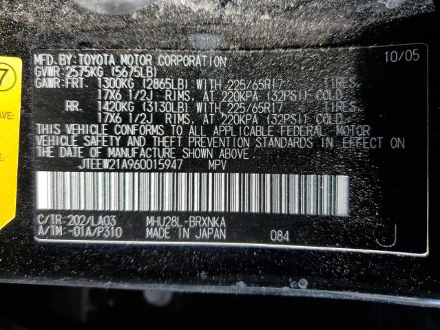 Photo 14 from auction – 2006 TOYOTA HIGHLANDER with VIN JTEEW21A960015947