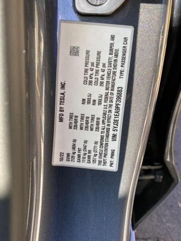 Photo 10 from auction – 2023 TESLA MODEL 3 with VIN 5YJ3E1EA9PF396883