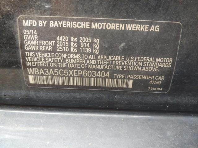 Photo 10 from auction – 2014 BMW 328 I with VIN WBA3A5C5XEP603404