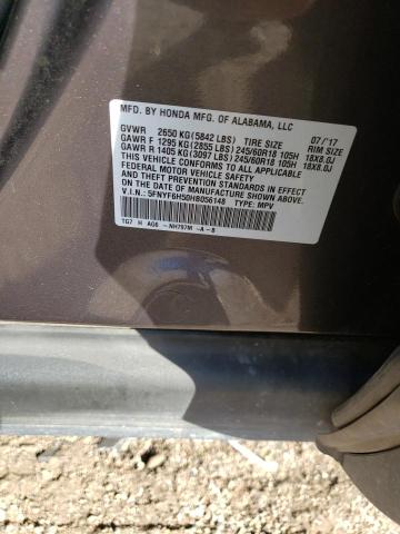 Photo 14 from auction – 2017 HONDA PILOT with VIN 5FNYF6H50HB056148