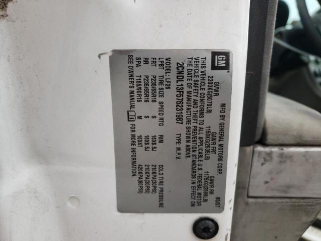 Photo 14 from auction – 2007 CHEVROLET EQUINOX LS with VIN 2CNDL13F576231987